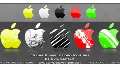 사과아이콘 Colorful Apple Logo Icon Set
